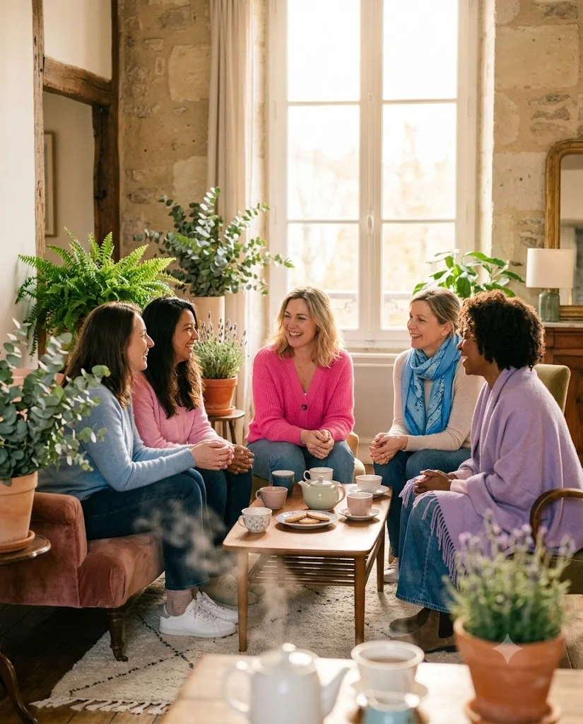 Cercle chaleureux dans le Jardin Intérieur